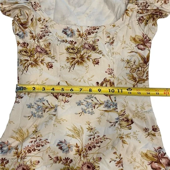 Dôen Marci Cotton Silk Puff Shoulder Mini Dress - Picture 10 of 12